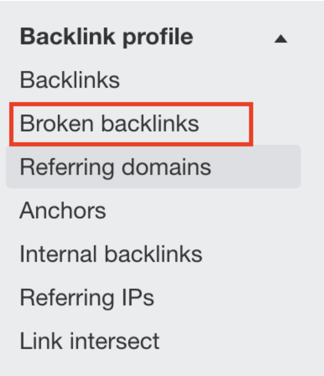 broken backlinks option